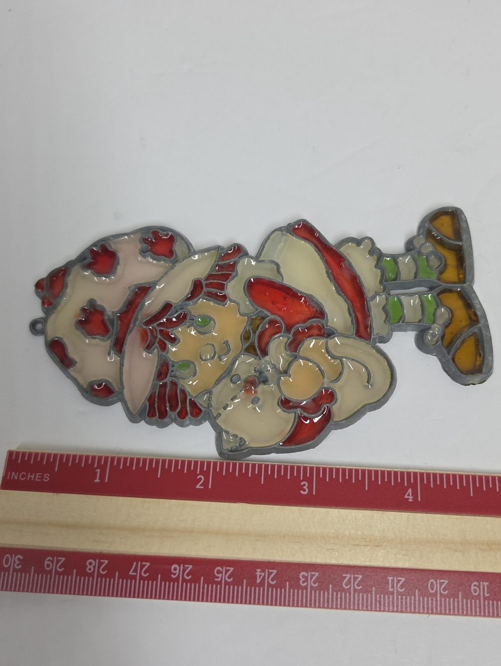 Vtg 80s Strawberry Shortcake With Cat Makit Bakit Stained Glass Suncatcher - Picture 7 of 7